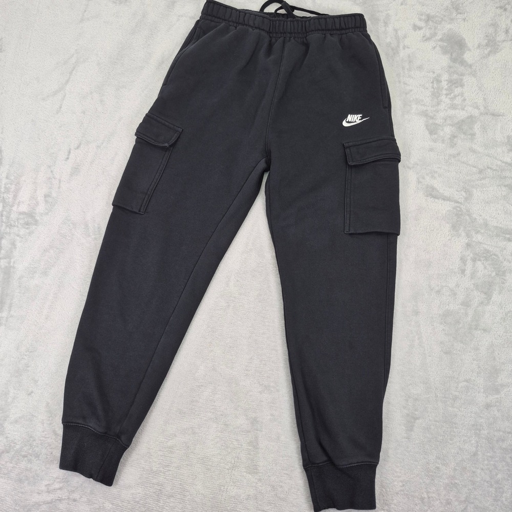 Nike Sportswear Club Fleece Cargo Joggers Black‎ CD3129-010 Mens S Sweatpants